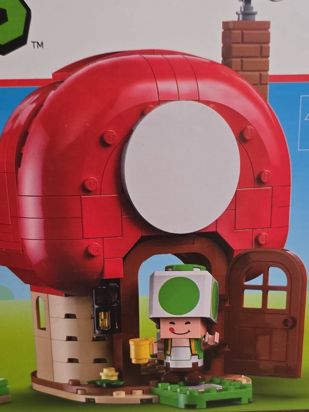 Nintendo Red Mushroom House Building Set with Green-Accented Figure